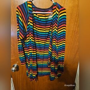 Rainbow (pride) lightweight cardigan
